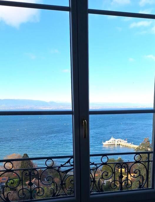 Appartement Avec Vue 180 Sur Le Lac Leman Thonon-les-Bains Esterno foto