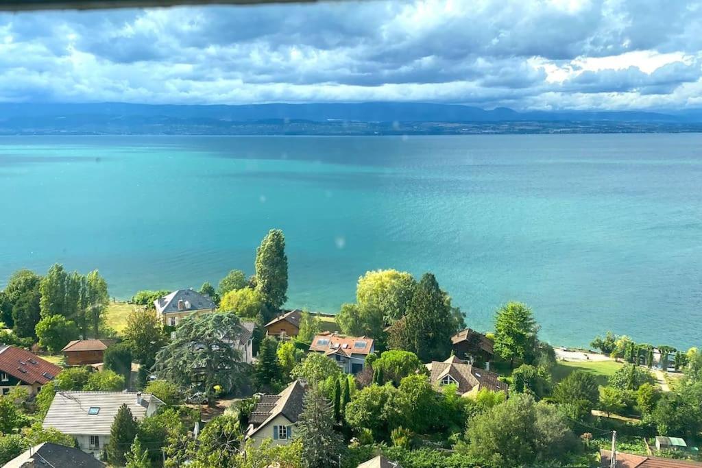 Appartement Avec Vue 180 Sur Le Lac Leman Thonon-les-Bains Esterno foto